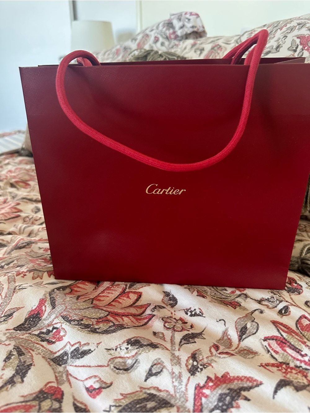 Cartier Red Rope-Handle Gift Tote